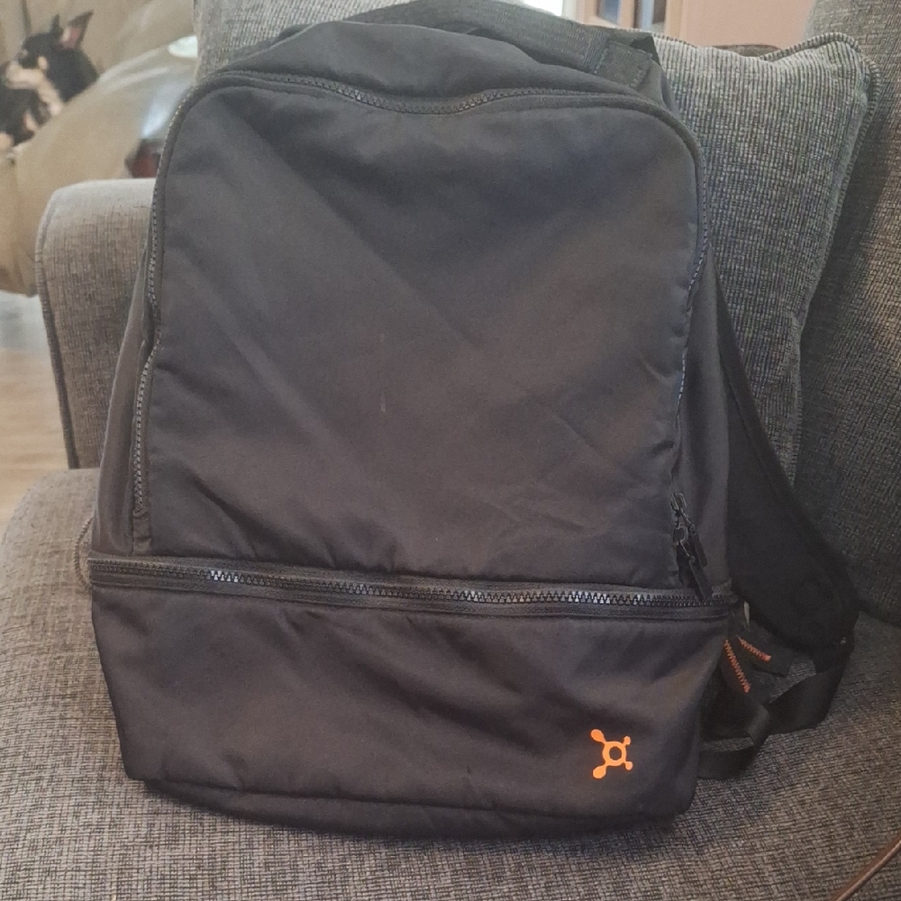 Orangetheory Black Backpack with Orange Logo
